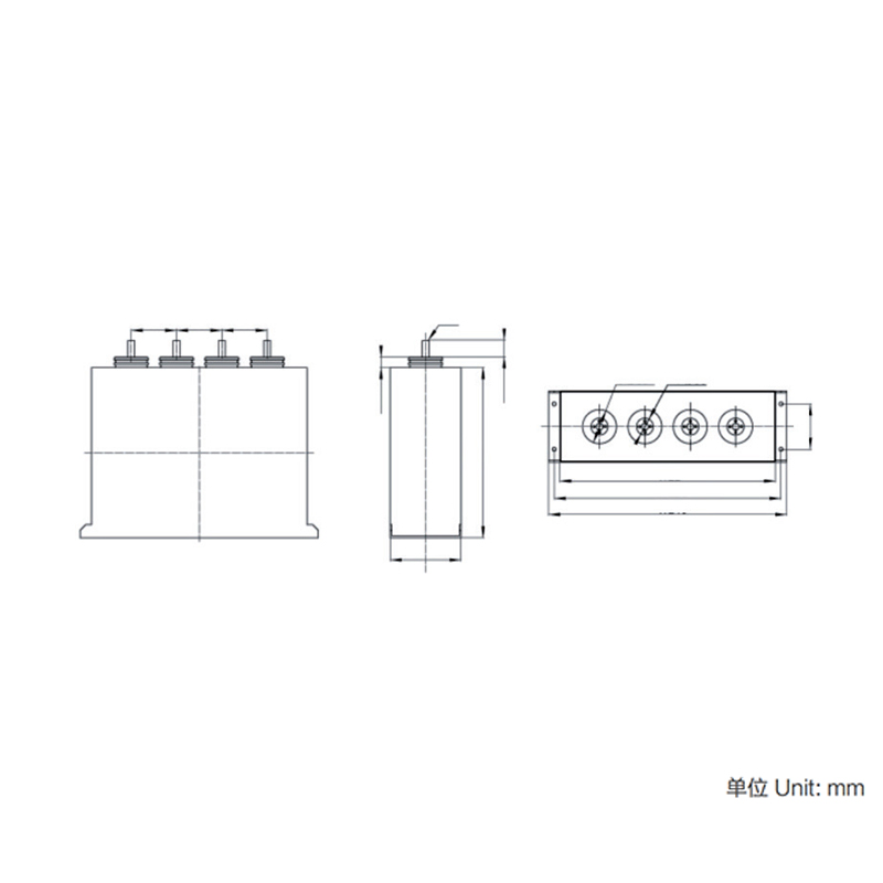 خازن DC-Link نوع خشک سری WDB برای الکترونیک قدرت (مورد فولادی)